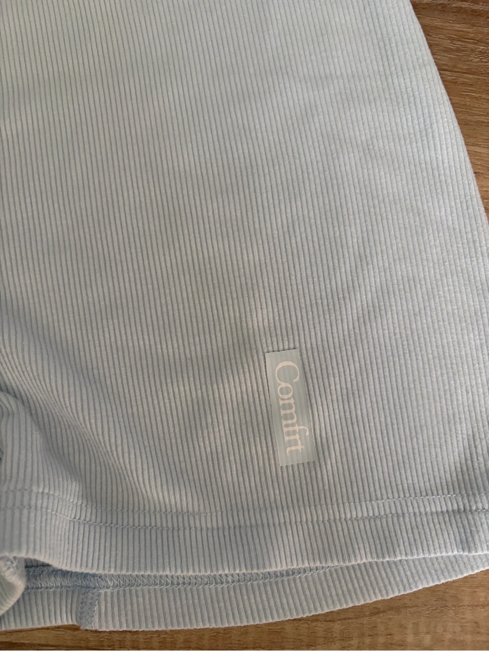 COMFRT Rib Contour Boxer Shorts Size L Powder Blue Ribbed - Picture 2 of 6